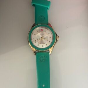 Michele Gold Case with Teal Strap